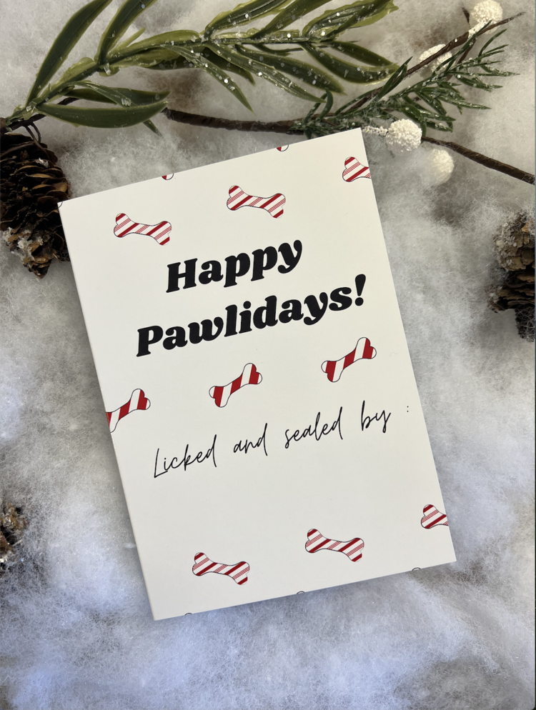 Chews Chews - Folded Card - Happy Pawlidays