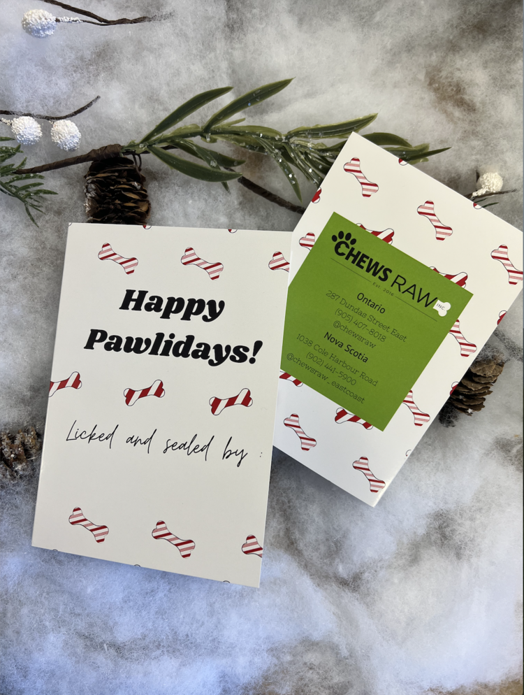 Chews Chews - Folded Card - Happy Pawlidays