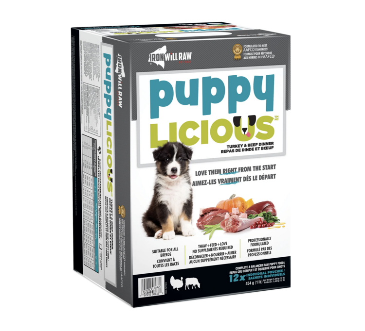 Iron Will Raw Iron Will Raw - Puppylicious - Turkey & Beef 12lb