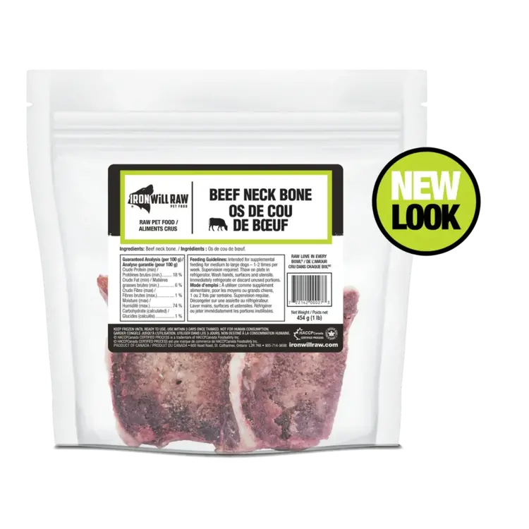 Iron Will Raw Iron Will - Beef Neck - 1pc