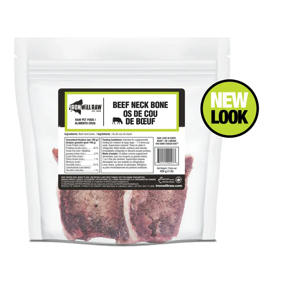 Iron Will Raw Iron Will - Beef Neck - 1pc