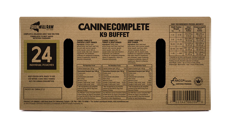 Iron Will Raw Iron Will Raw - Canine Complete - K9 Buffet - 24lb