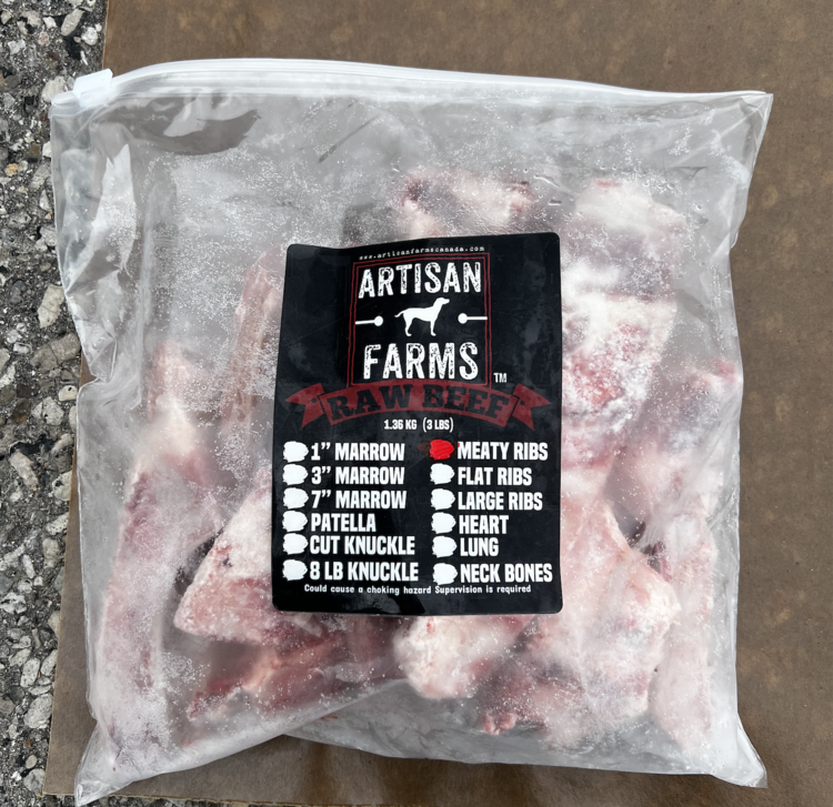 Best Friends Pet Foods Artisan Farms - Meaty Beef Rib - Half