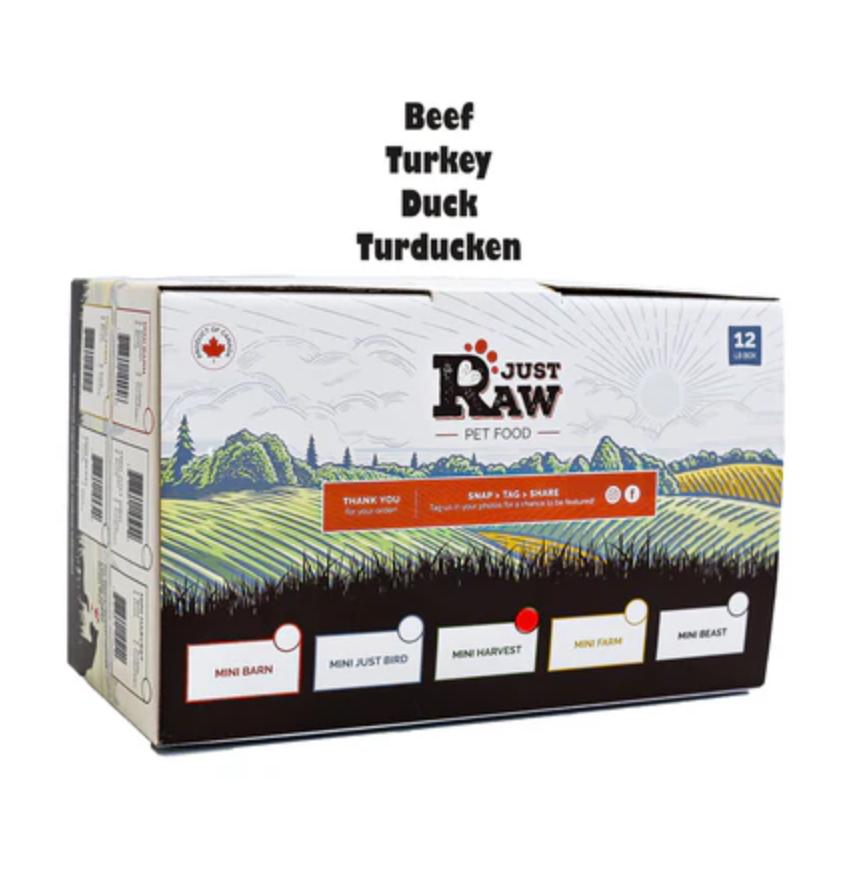 Just Raw Just Raw - Mini Harvest  CLASSIC - 12LB
