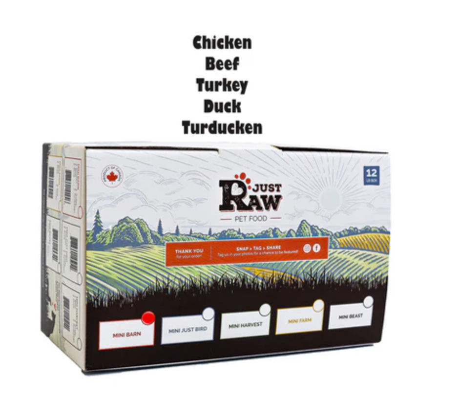 Just Raw Just Raw - Mini Barn CLASSIC - 12LB