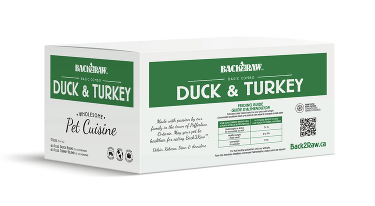 Back2Raw Back2Raw - Basic - Duck & Turkey Combo 12LB