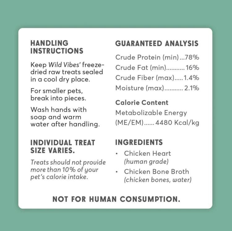 Wild Vibes Treat Co Wild Vibes Treat Co - Chicken Heart & Bone Broth