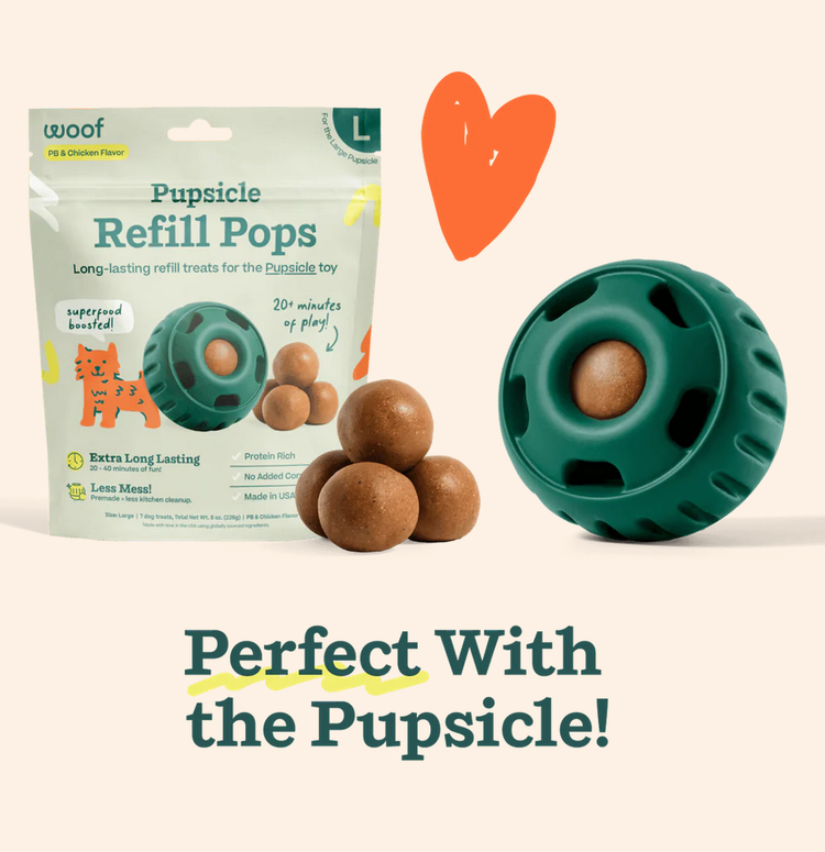 Woof Woof - Refill Pops - Large - PB & Chicken