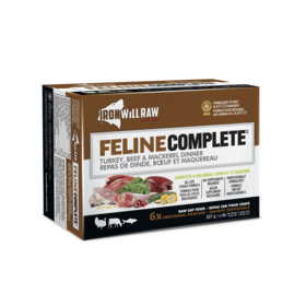 Iron Will Raw Iron Will Raw - Feline Complete - Turkey, Beef & Mackeral Dinner 3LB