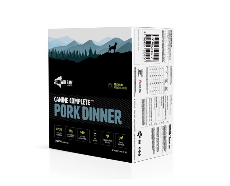 Iron Will Raw Iron Will Raw - Canine Complete - Pork Dinner 12LB