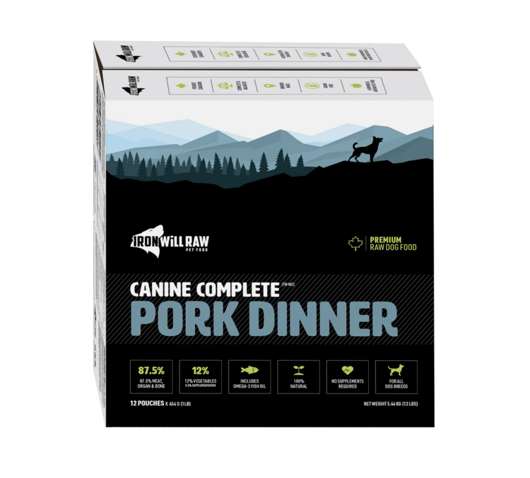 Iron Will Raw Iron Will Raw - Canine Complete - Pork Dinner 12LB
