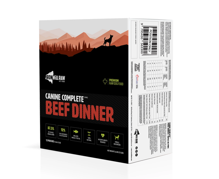 Iron Will Raw Iron Will Raw - Canine Complete - Beef Dinner 12LB