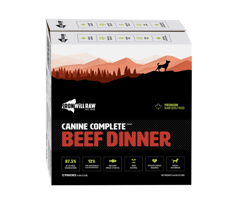 Iron Will Raw Iron Will Raw - Canine Complete - Beef Dinner 12LB