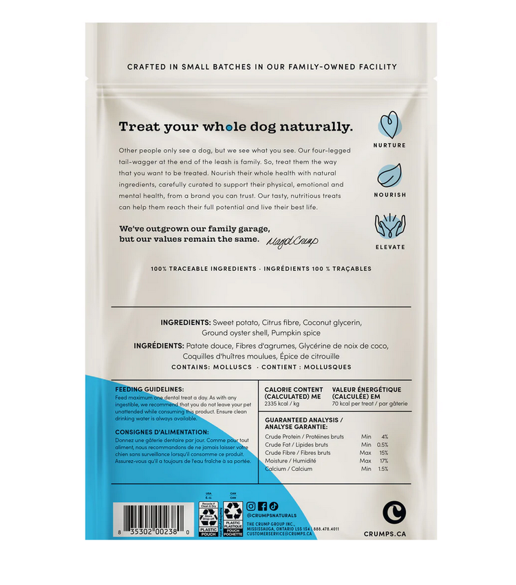 Crumps' Naturals Crumps - Plaque Busters - Pumpkin Spice -  7" (10pk)