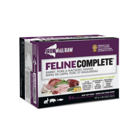 Iron Will Raw Iron Will Raw - Feline Complete - Rabbit, Pork & Mackeral Dinner 3LB