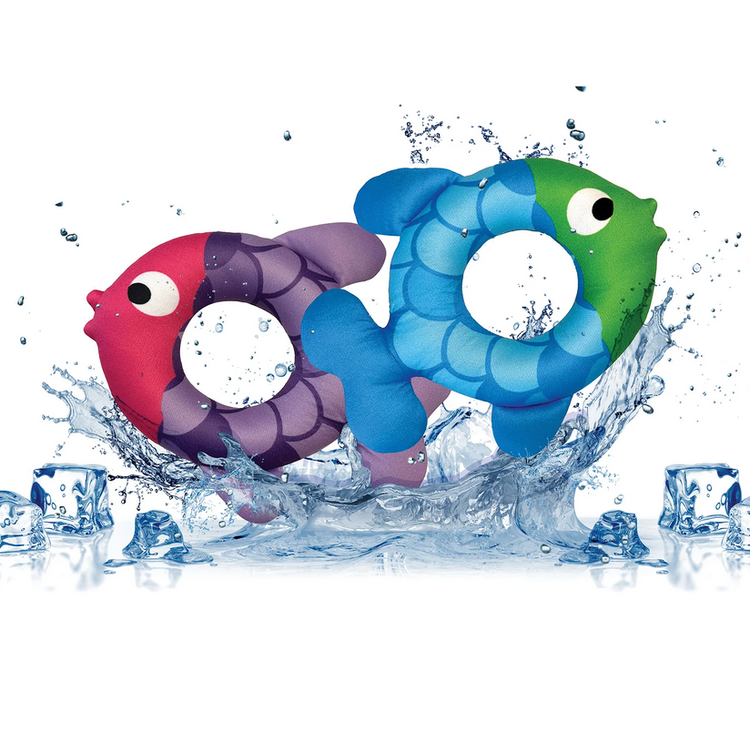 Fou Fou Dog Foufou - Freeze n Float - Fish Rings - Blue
