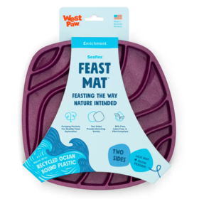 West Paw West Paw - Slow feeder Waves Feast Mat - Tropic Maroon Red