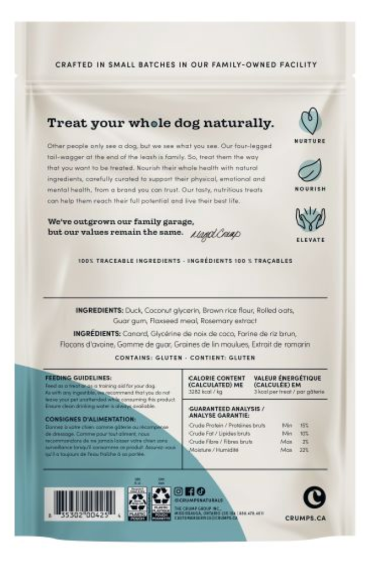 Crumps' Naturals Crumps - Mini Trainers - Duck - Semi Moist Dog - 4.7oz