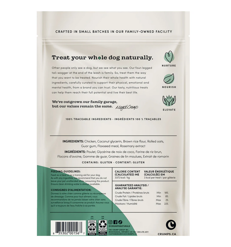 Crumps' Naturals Crumps - Mini Trainers - Chicken - Semi Moist Dog - 4.7oz