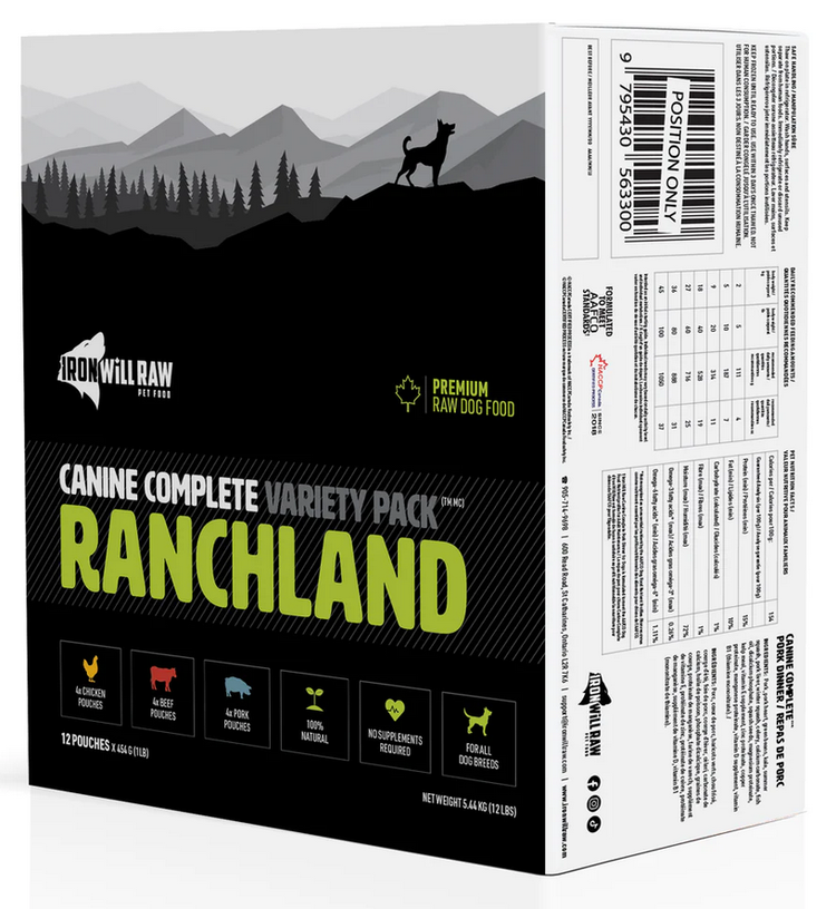 Iron Will Raw Iron Will Raw - Canine Complete - Ranchland 12LB