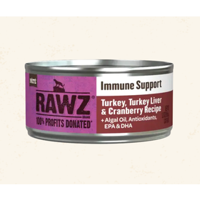 Rawz Rawz - Cat - 5.5oz Can - Immune Support - Turkey,  Turkey Liver & Cranberry