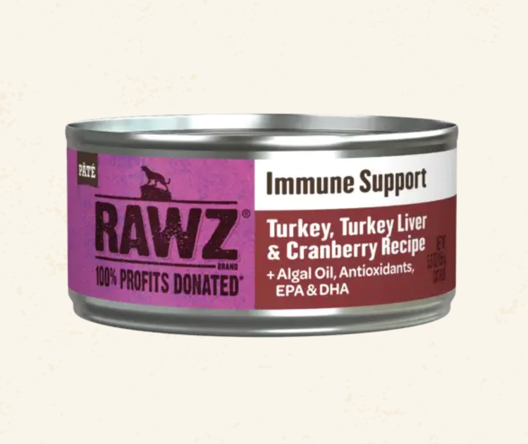 Rawz Rawz - Cat - 5.5oz Can - Immune Support - Turkey,  Turkey Liver & Cranberry