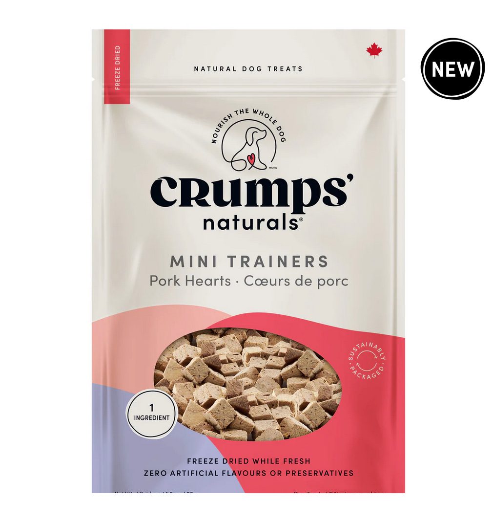 Crumps' Naturals Crumps - Mini Trainers - Freeze Dried Pork Heart - 55g