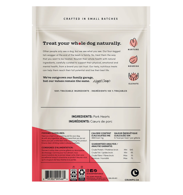 Crumps' Naturals Crumps - Mini Trainers - Freeze Dried Pork Heart - 55g