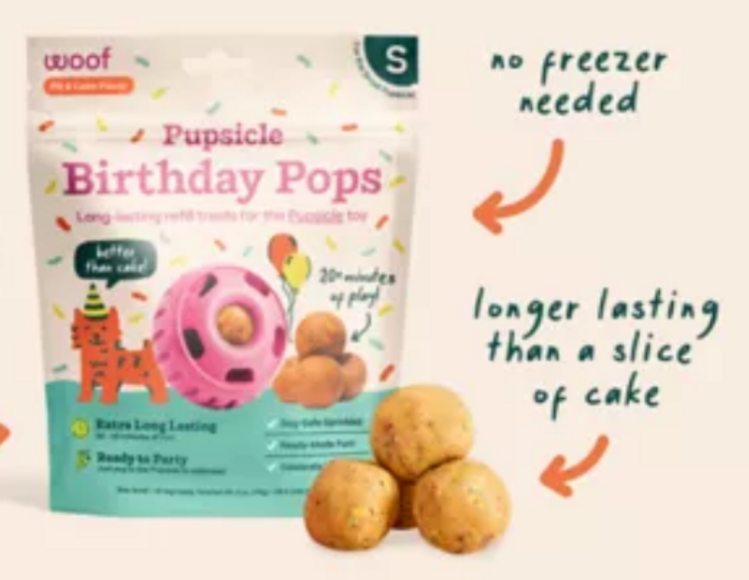 Woof Woof - Refill Pops - PB Birthday Cake - Small