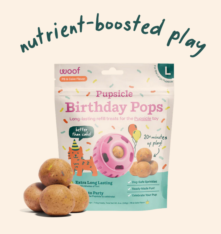Woof Woof - Refill Pops - PB Birthday Cake - Large