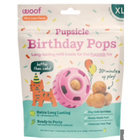 Woof Woof - Refill Pops - PB Birthday Cake - XL