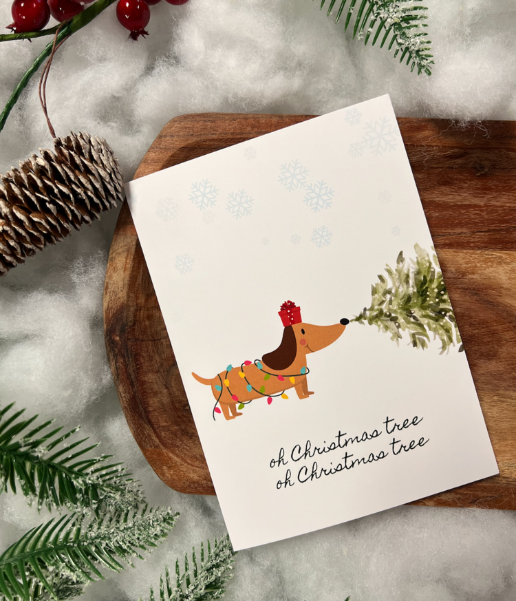 Chews Chews - Holiday Card - Oh Christmas Tree