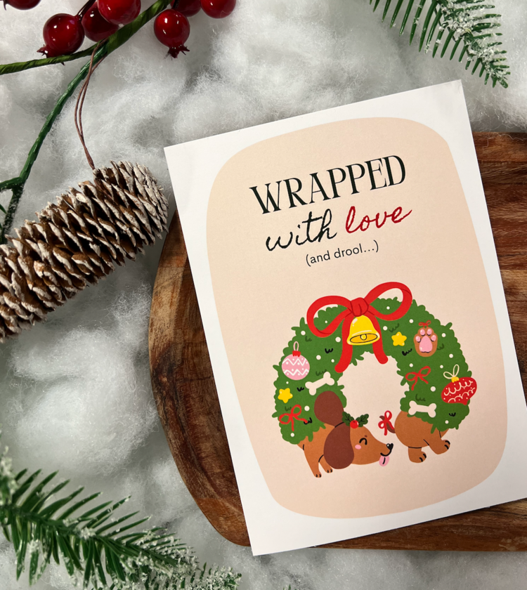 Chews Chews - Holiday Card - Wrapped With Love