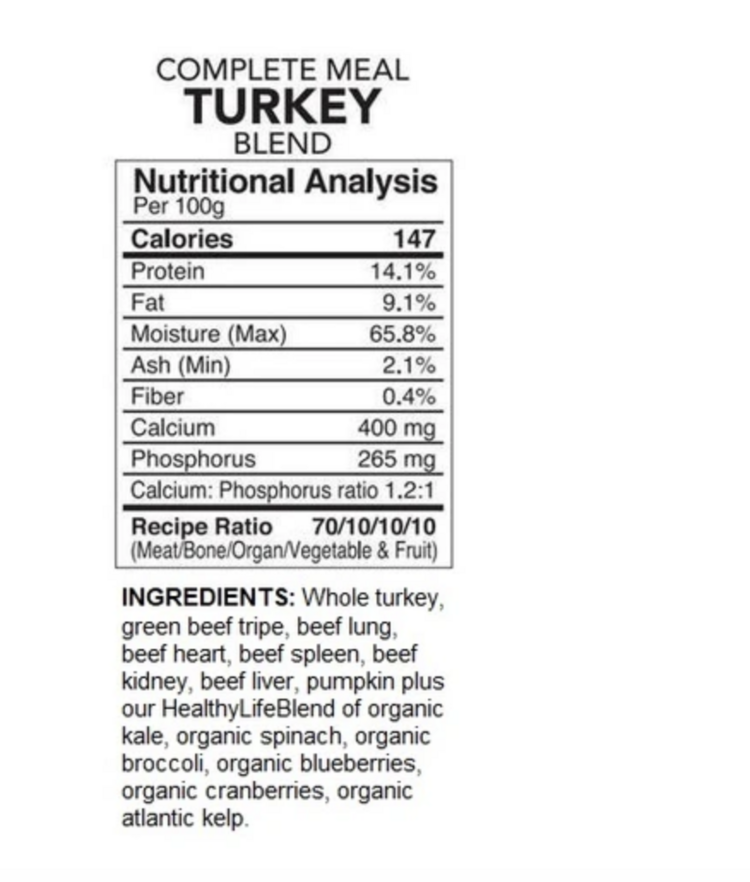 Back2Raw Back2Raw - Complete - Turkey Blend 4LB
