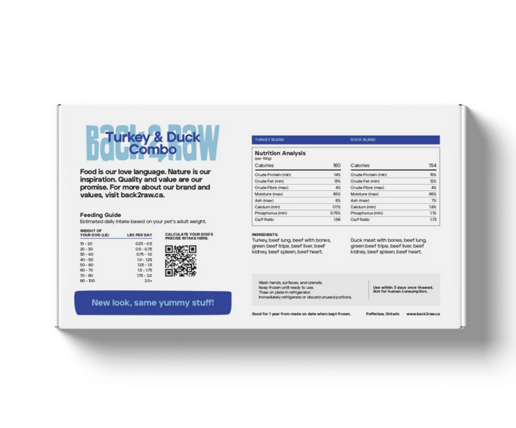 Back2Raw Back2Raw - Basic - Turkey & Duck Combo 12LB