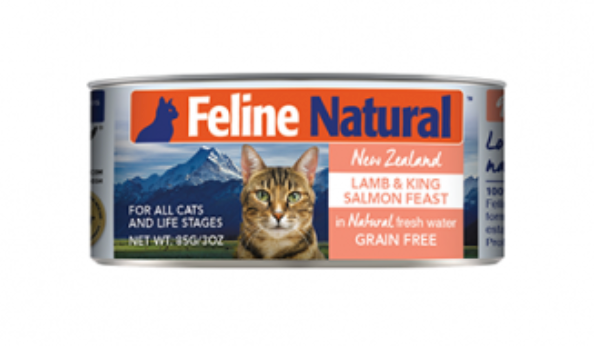 Feline Natural Feline Natural - 3oz Can - Lamb & King Salmon Feast