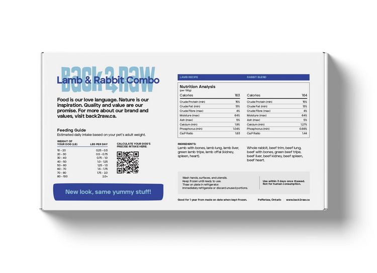 Back2Raw Back2Raw - Basic - Lamb & Rabbit Combo 12LB