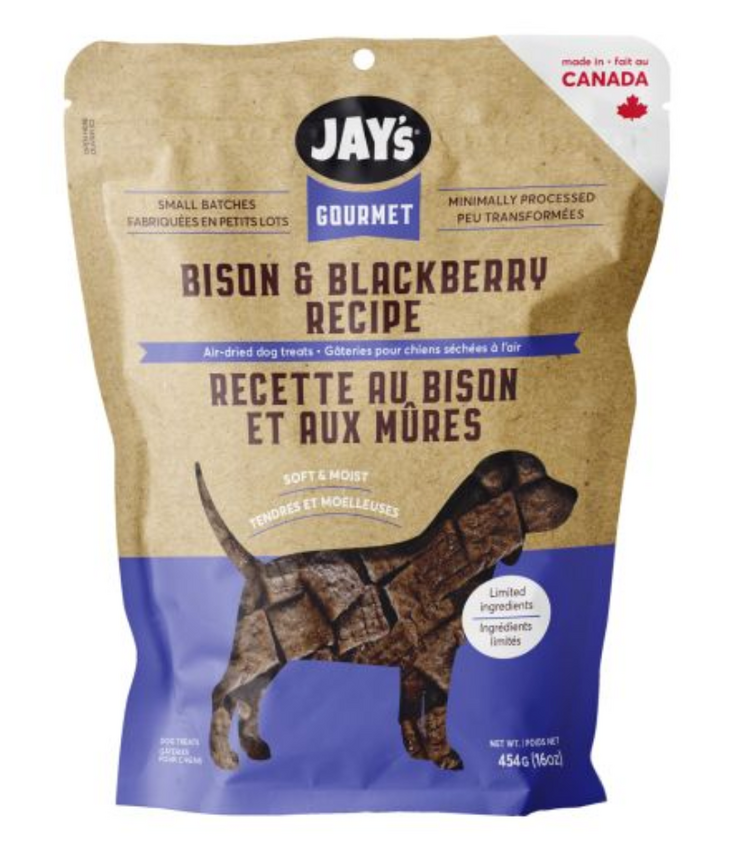 Jay's Gourmet Jay's Gourmet Bison & Blackberry Air-Dried Treats Dog - 454g