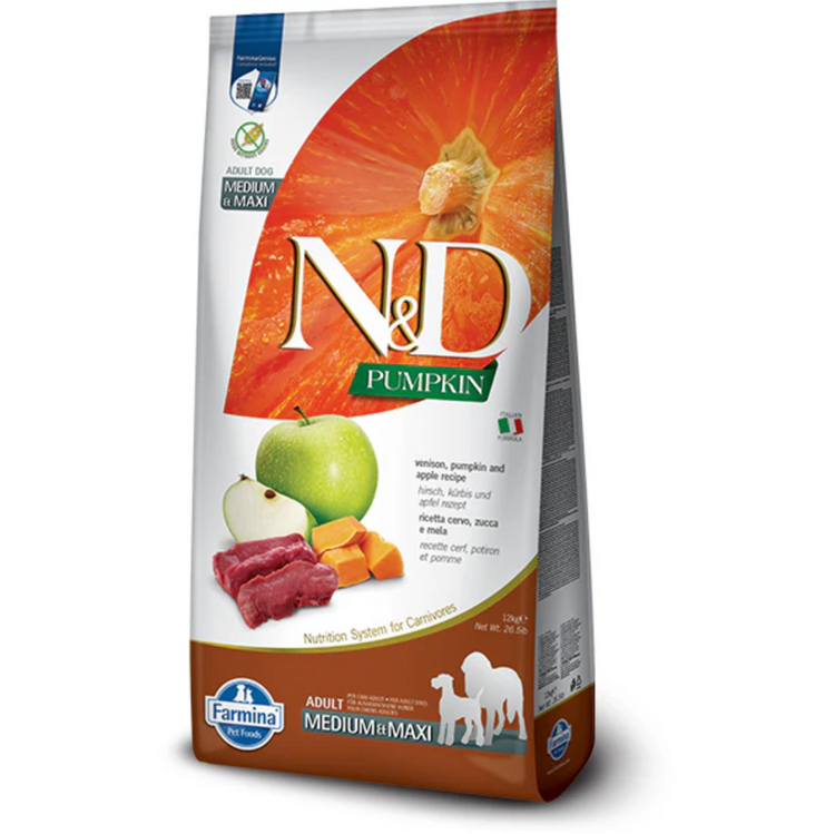Farmina Farmina - N&D - Adult - MED/MAXI - Venison/Apple 26.4lb