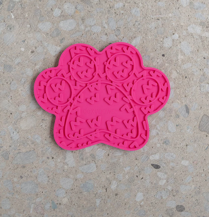 Dexy Paws Dexy Paws - Hot Pink - Paw Lick Mat