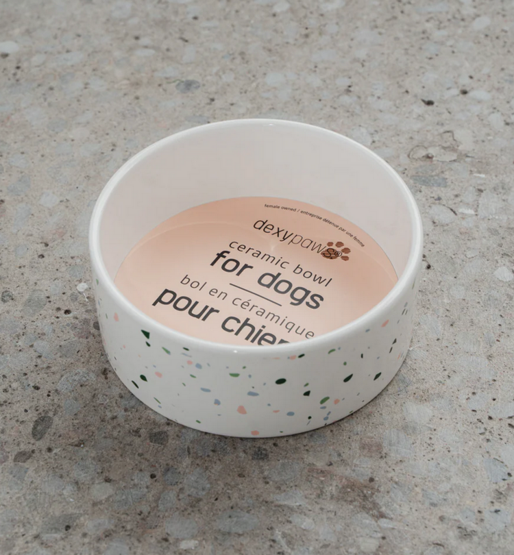 Dexy Paws Dexy Paws - Dog - Terrazzo - Ceramic Bowl - 26oz