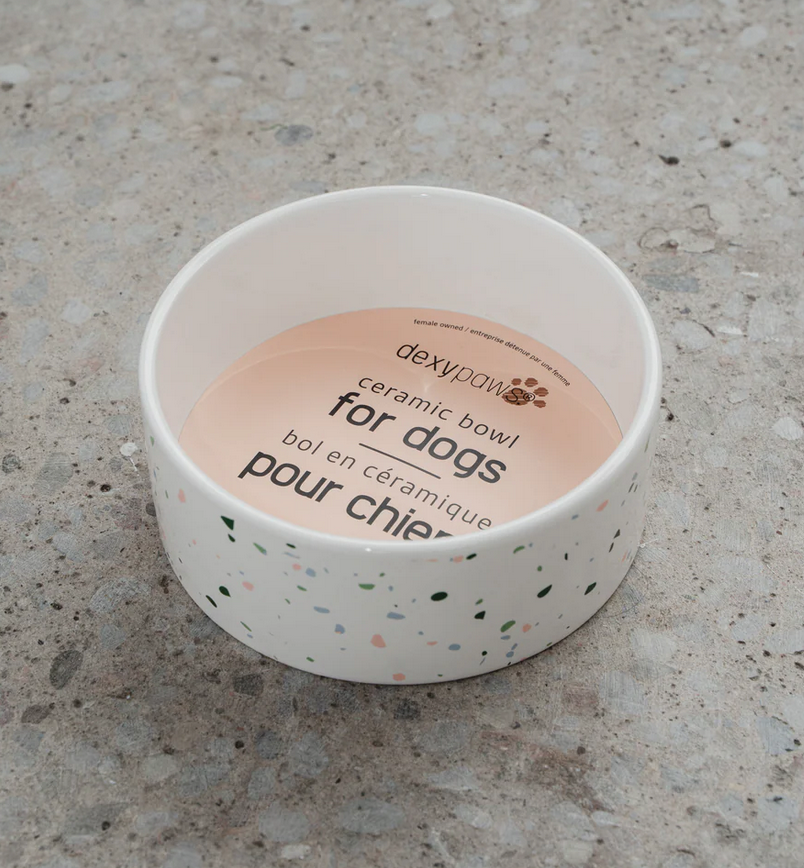 Dexy Paws Dexy Paws - Dog - Terrazzo - Ceramic Bowl - 50oz