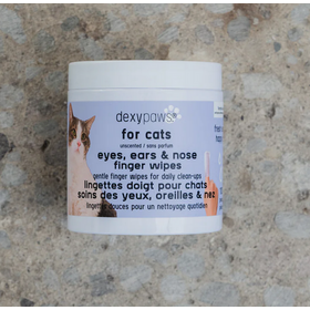 Dexy Paws Dexy Paws - Cats - Ear & Nose Finger Wipes - Unscented - 100ct