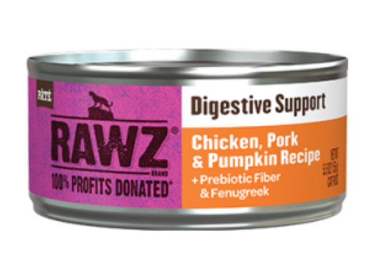 Rawz Rawz - Cat - 5.5oz  Can - Digestive Support - Chicken & Pork