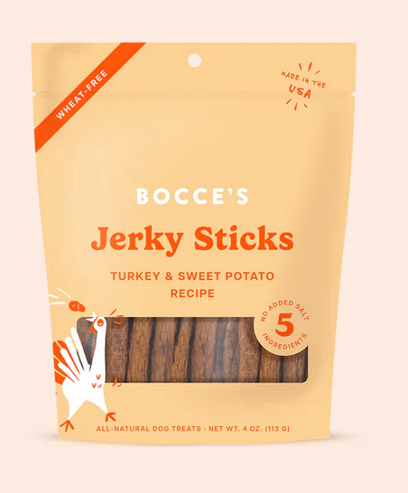 Bocce's Bakery Bocce's Bakery - Grazers Jerky Sticks - Turkey & Sweet Potato