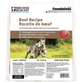 Red Dog Blue Kat Red Dog Blue Kat - Foundations - Dog - Beef 1lb (4x0.25)