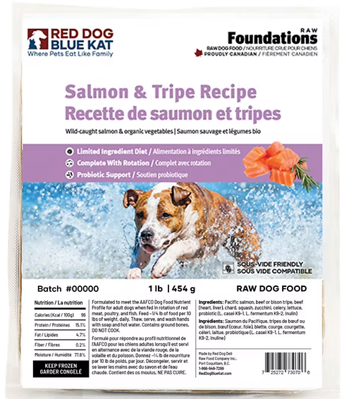 Red Dog Blue Kat Red Dog Blue Kat - Foundations - Dog - Salmon and Tripe 1lb (4x0.25)