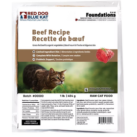 Red Dog Blue Kat Red Dog Blue Kat - Foundations CAT - Beef 1lb (4x0.25)