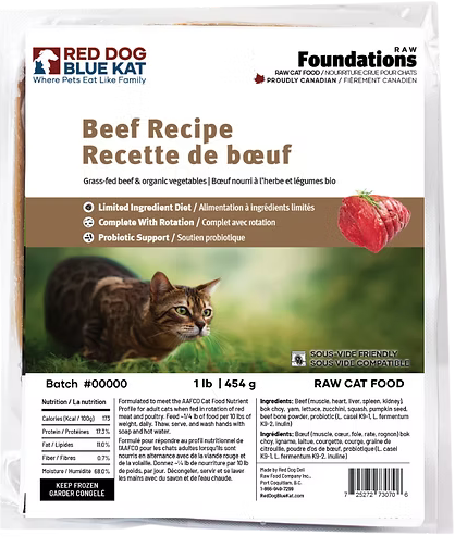 Red Dog Blue Kat Red Dog Blue Kat - Foundations CAT - Beef 1lb (4x0.25)