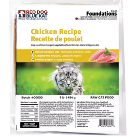 Red Dog Blue Kat Red Dog Blue Kat - Foundations CAT -  Chicken 1lb (4x0.25)
